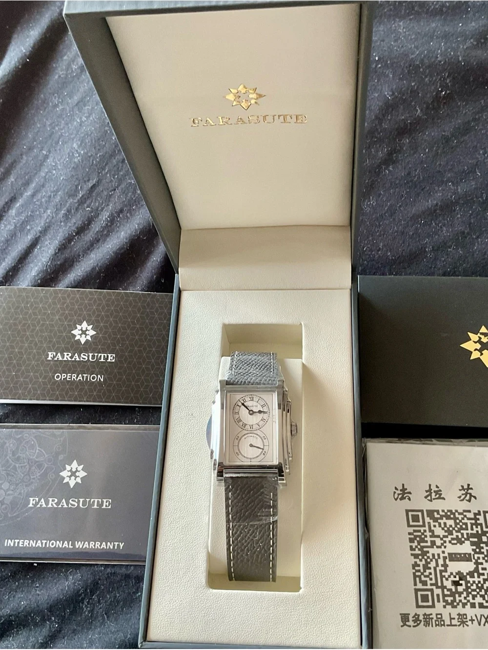NIB AUTOMATIC Art Deco Farasute Dual Dial Doctors Watch Full Set